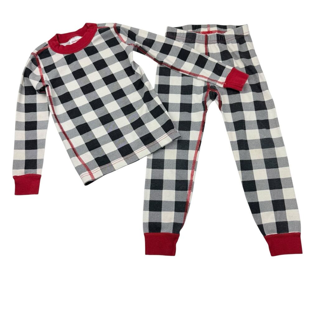 Hanna Andersson Organic Buffalo Plaid Long Johns Pajama Set, Size 5